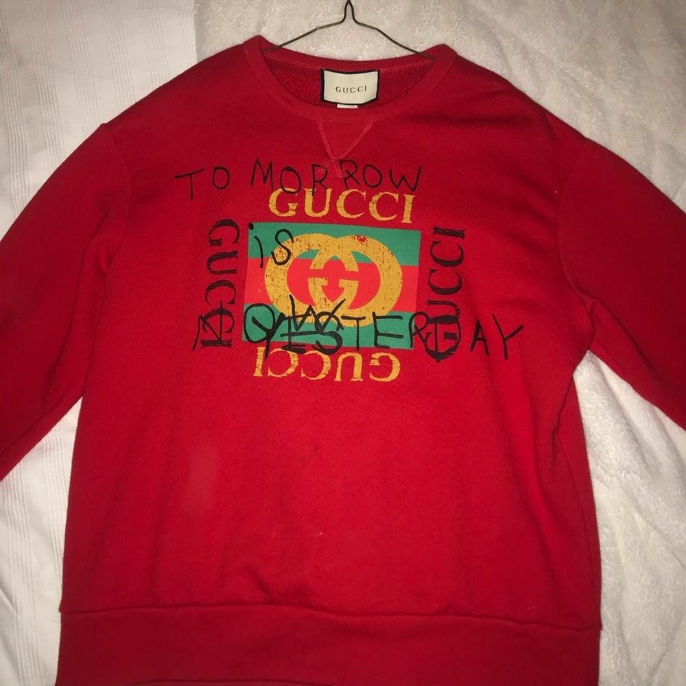 Red Gucci Coco Capitán logo sweatshirt